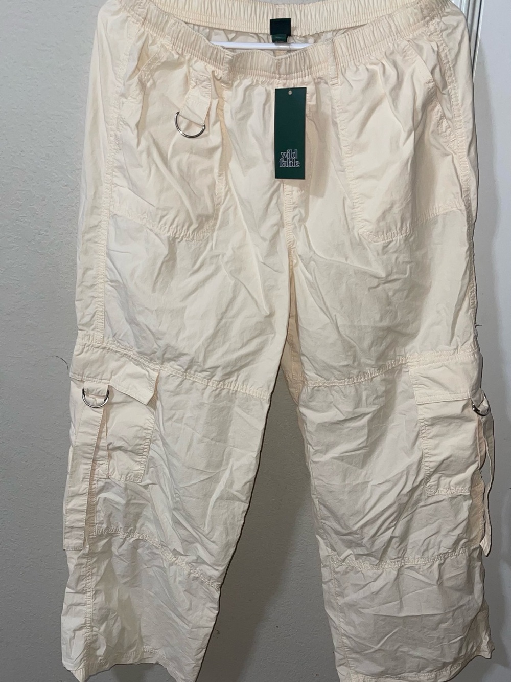 wild fable Cream Cargo Pants with D-Ring Details